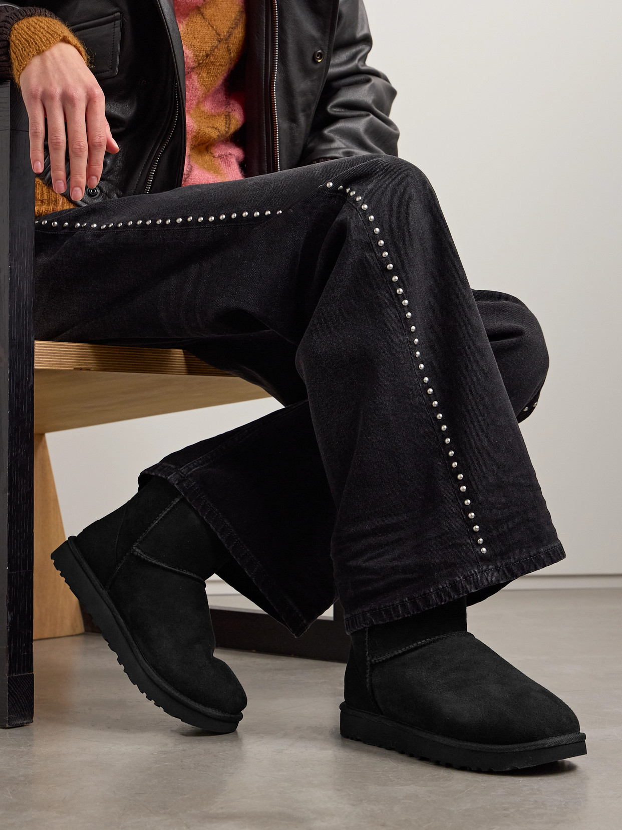 Ugg Classic Mini Ii Shearling Boots In Black