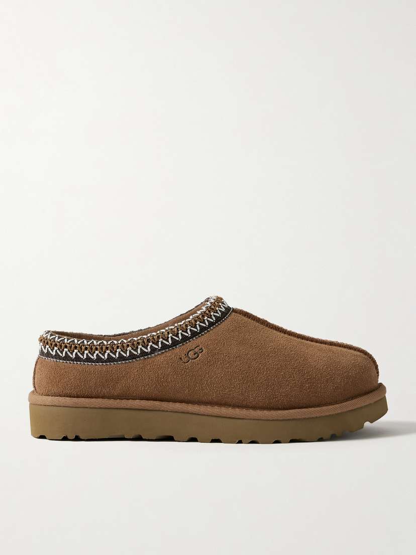 UGG Tasman Embroidered Shearling Slippers