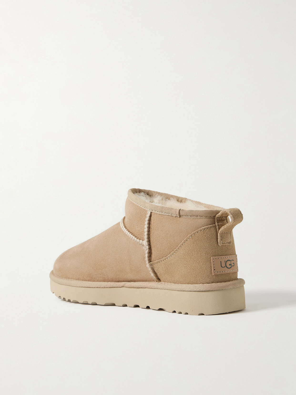 Shop Ugg Classic Ultra Mini Shearling Boots In Neutrals