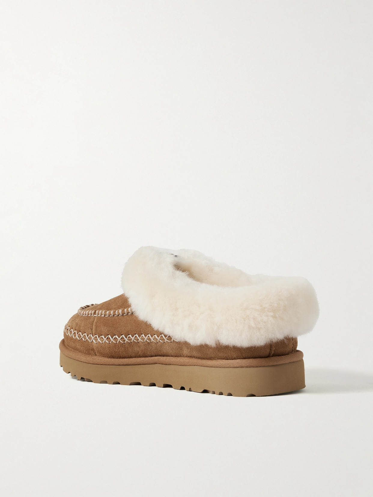 UGG TASMAN ALPINE EMBROIDERED SHEARLING SLIPPERS