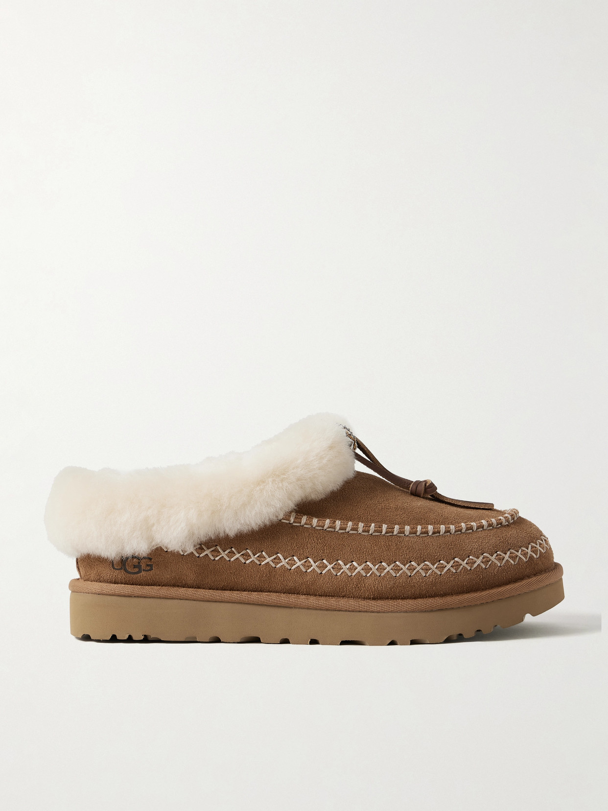 UGG - Tasman Alpine Embroidered Shearling Slippers - Camel