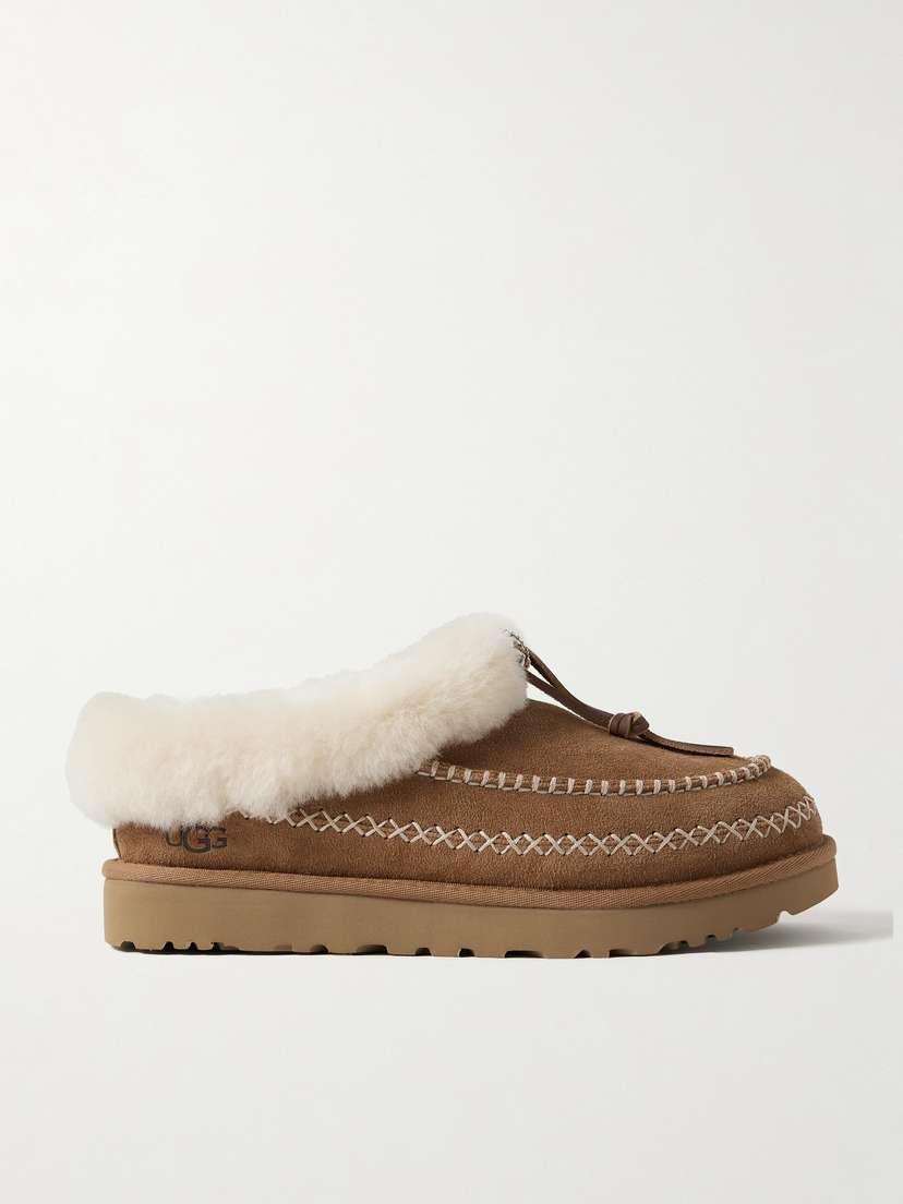 UGG Tasman Alpine Embroidered Shearling Slippers