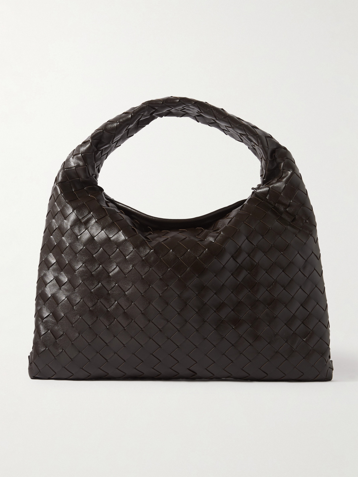 Bottega Veneta Hop Small Intrecciato Leather Tote In Brown