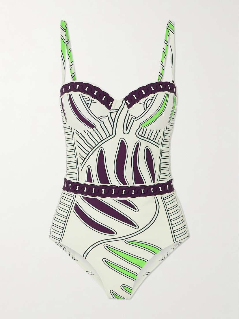 Tory Burch Printed Underwired Swimsuit - x large