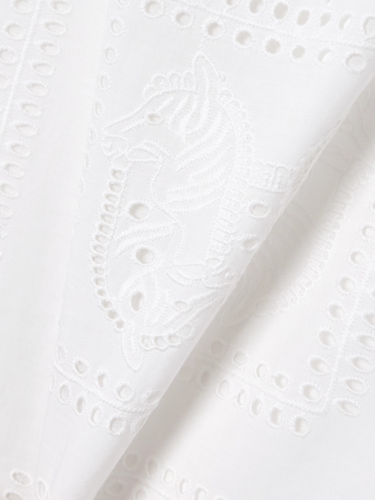 Tory Burch Open-back Broderie Anglaise Cotton Midi Dress In White