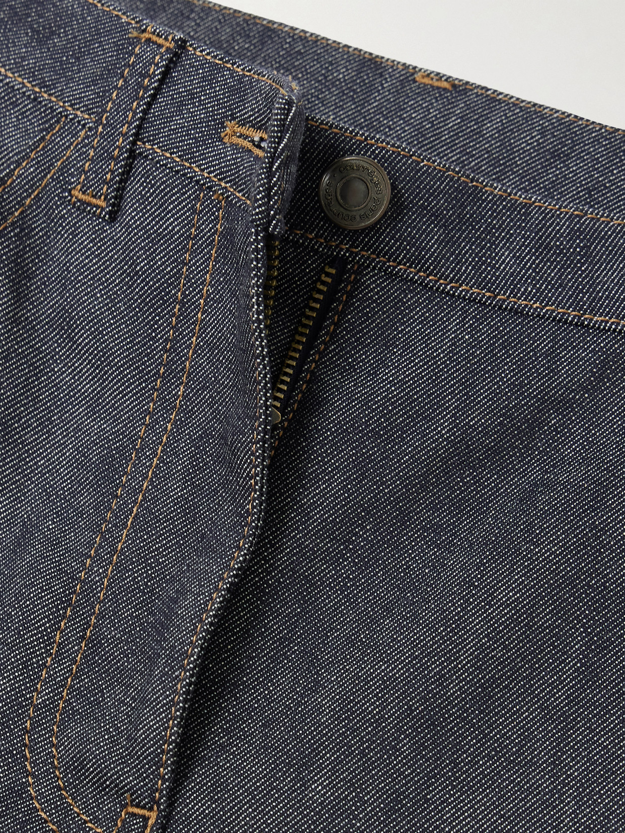 Reversed Cropped Cutout High-Rise Flared Jeans