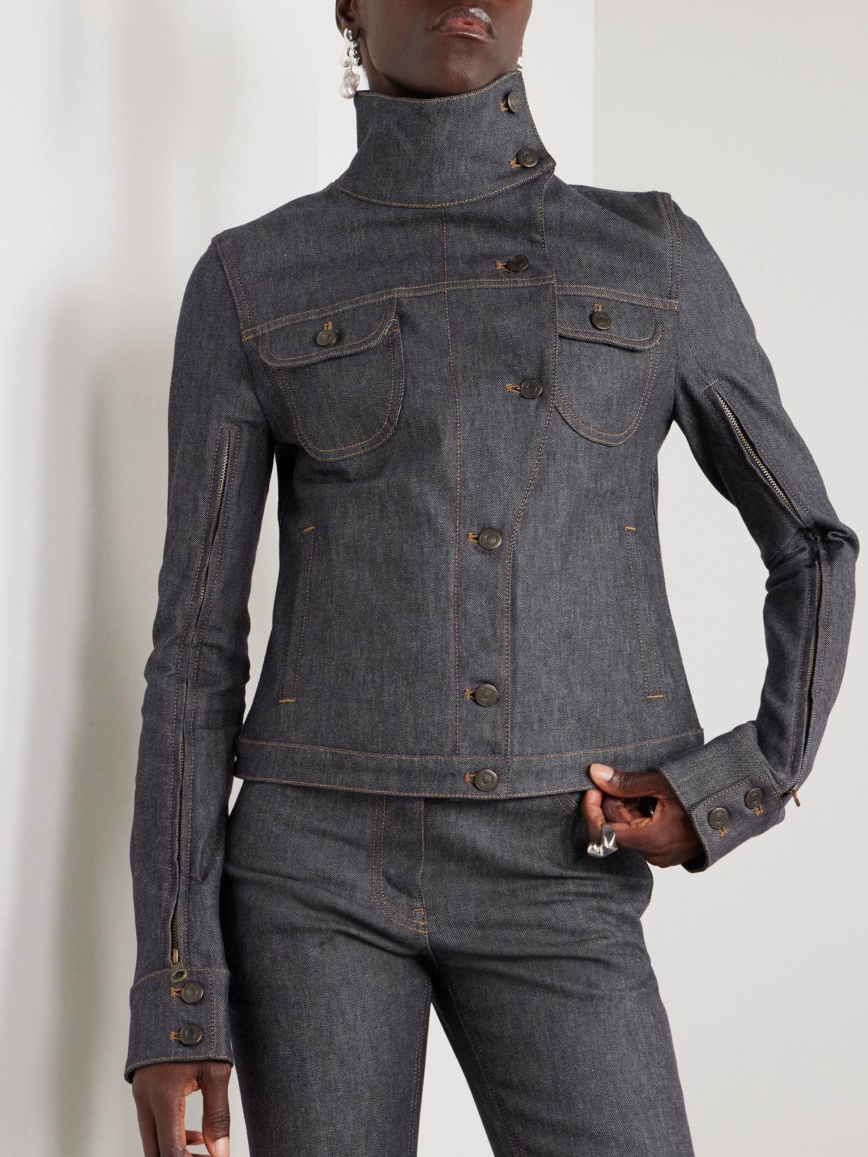 COURRÈGES CONVERTIBLE DENIM JACKET