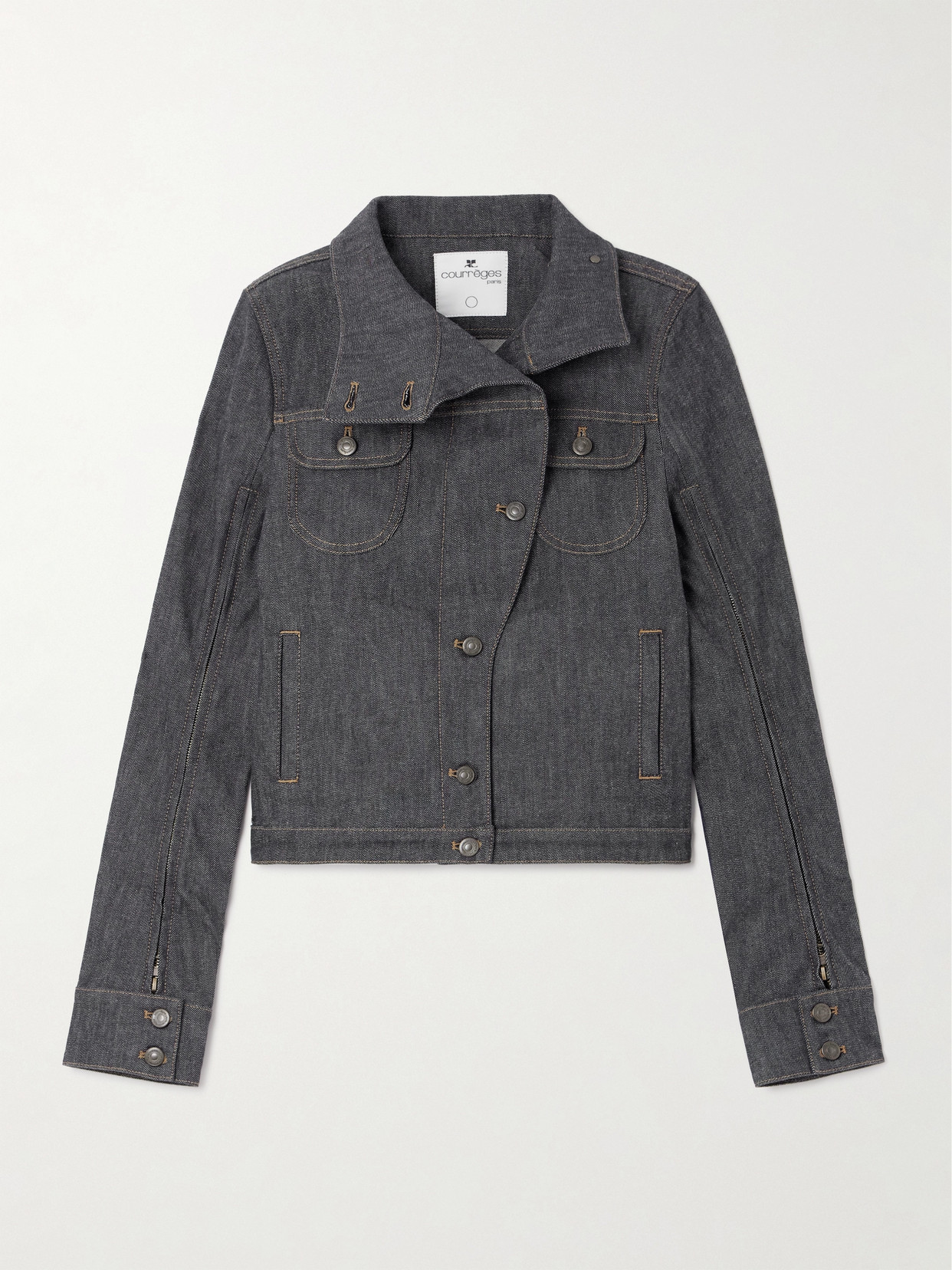 COURREGES - Convertible Denim Jacket - Gray
