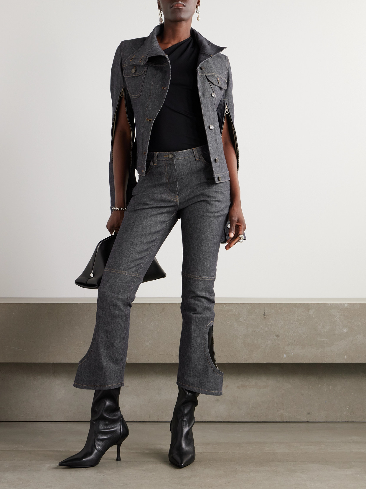 COURRÈGES CONVERTIBLE DENIM JACKET