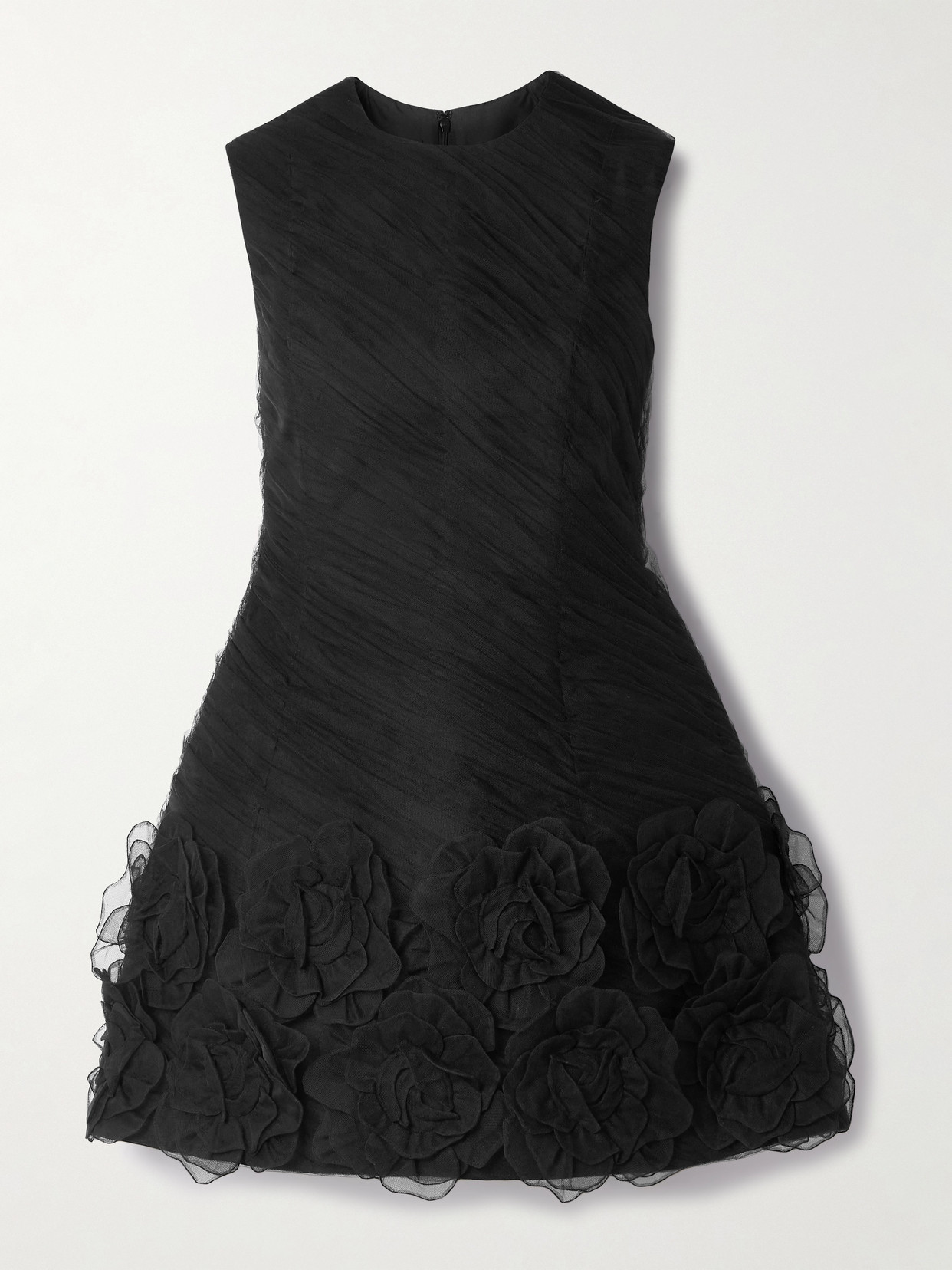 Valentino Tulle Mini Dress In Black