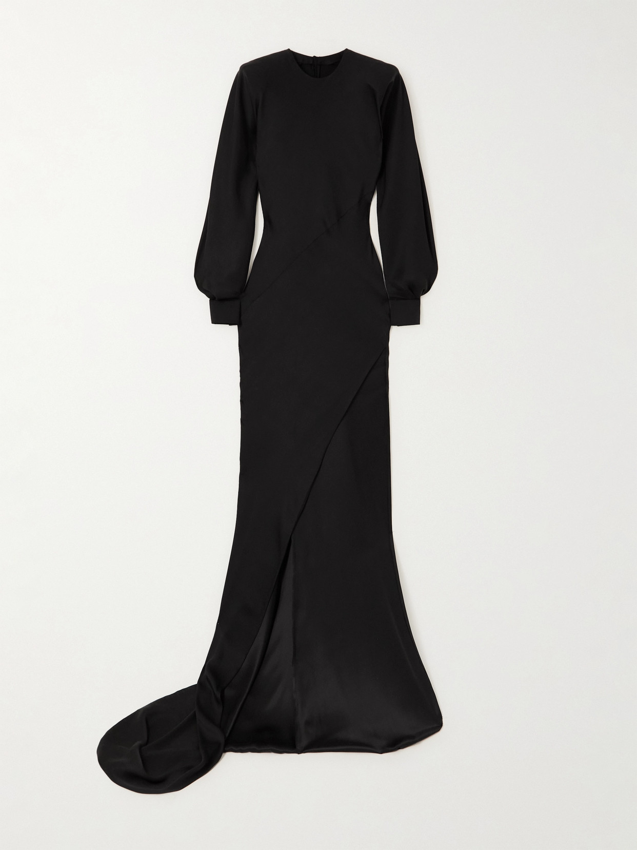 Valentino Silk-satin Gown In Black