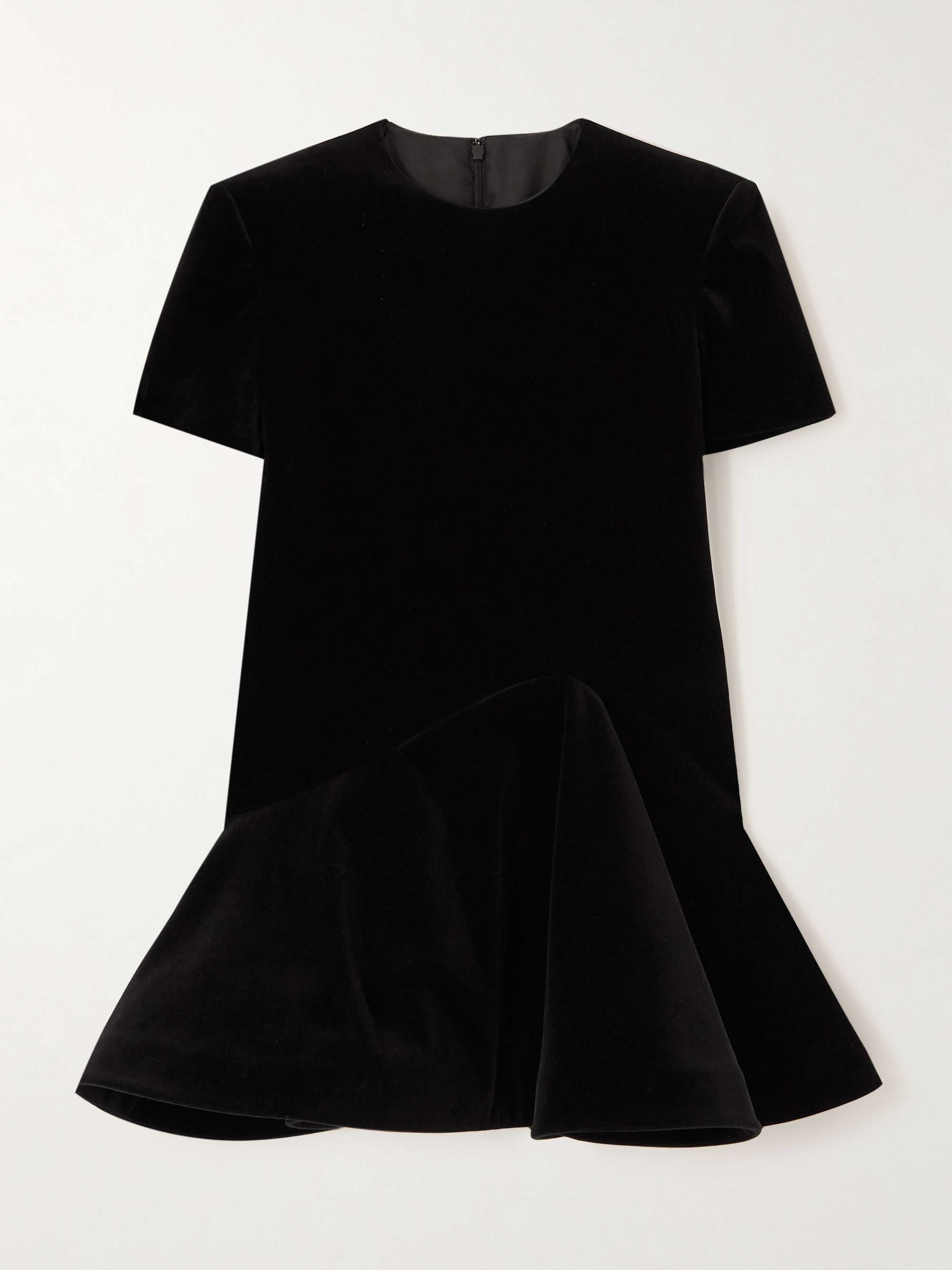 VALENTINO GARAVANI Cotton-blend velvet mini dress | NET-A-PORTER