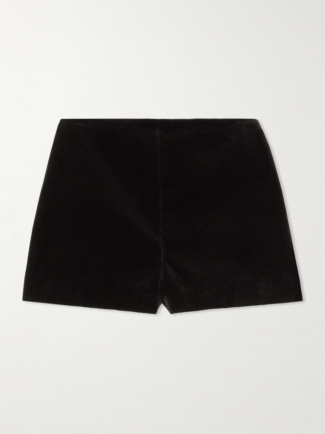 Valentino Bow-embellished Cotton-blend Velvet Shorts In Black