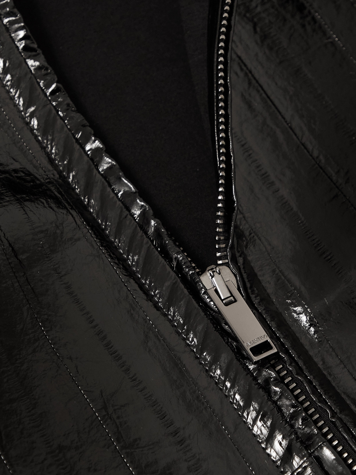Garavani - Oversized Glossed-Leather Hooded Jacket