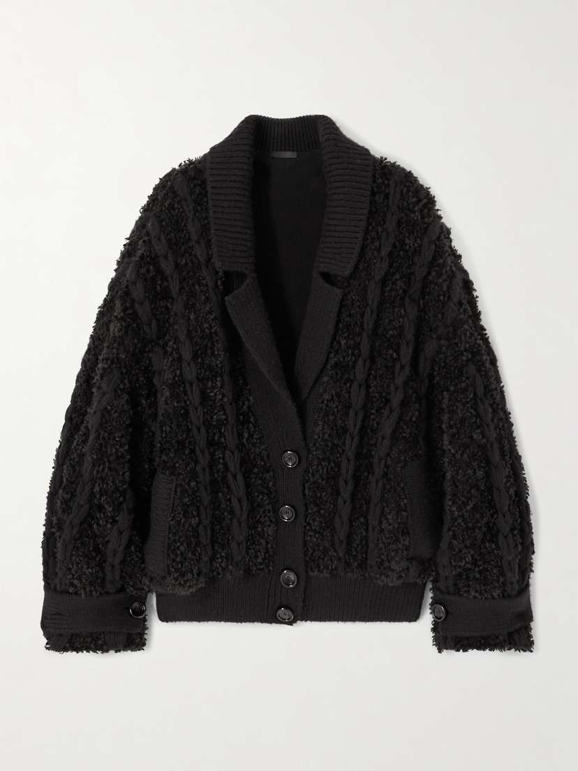Valentino Garavani Oversized Braided Bouclé Cardigan
