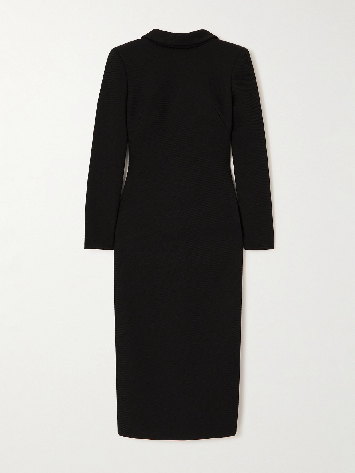 Valentino Open-back Drill Midi Dress In Black
