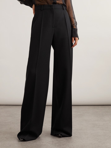 Valentino Garavani Grain de poudre wool wide-leg pants