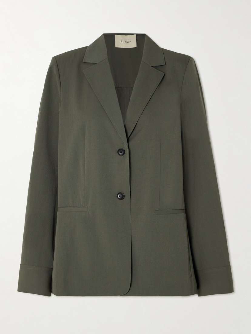St. Agni Paneled Wool-blend Twill Blazer