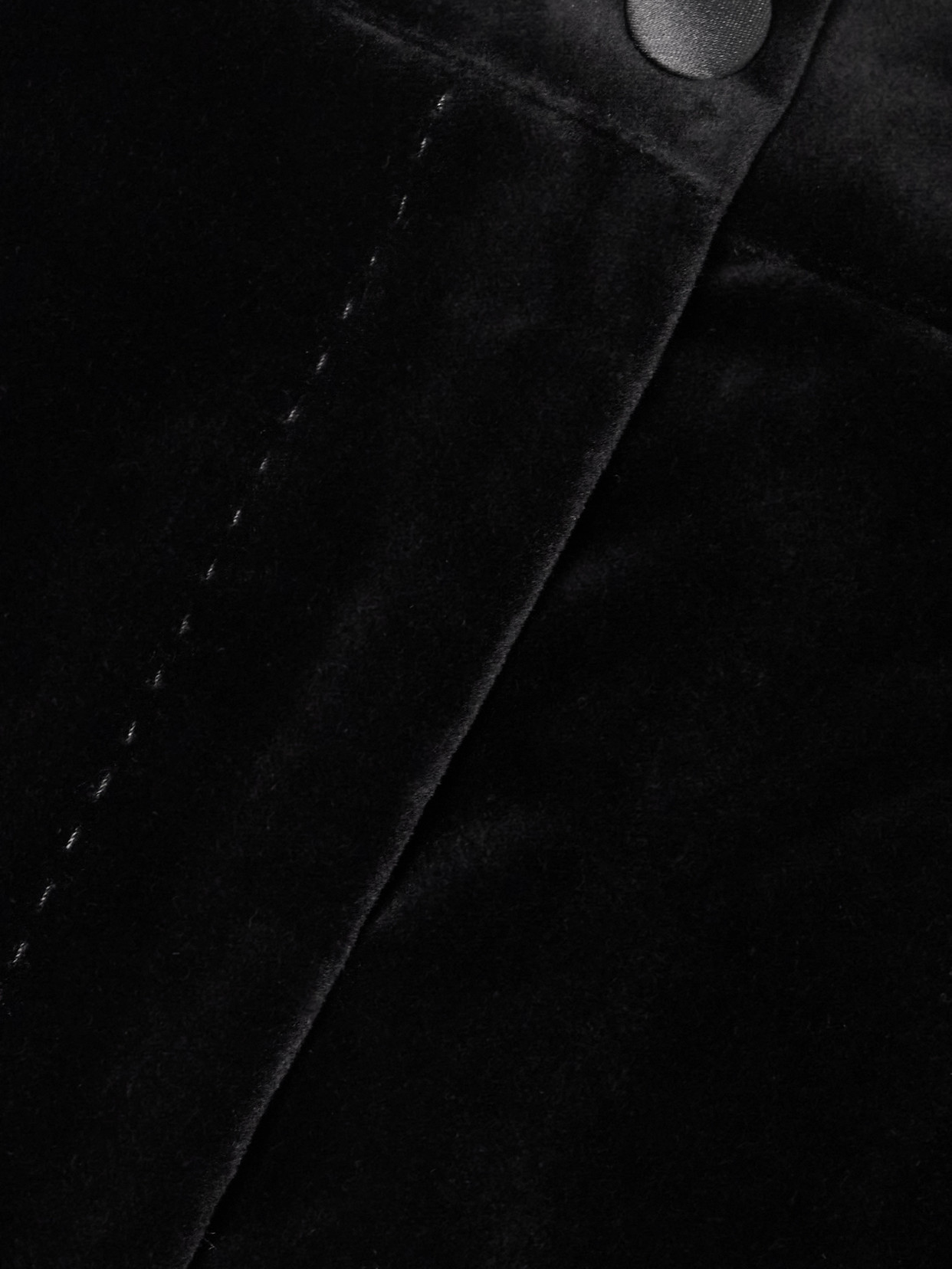Dolce & Gabbana Satin-trimmed Cotton-blend Velvet Shorts In Black