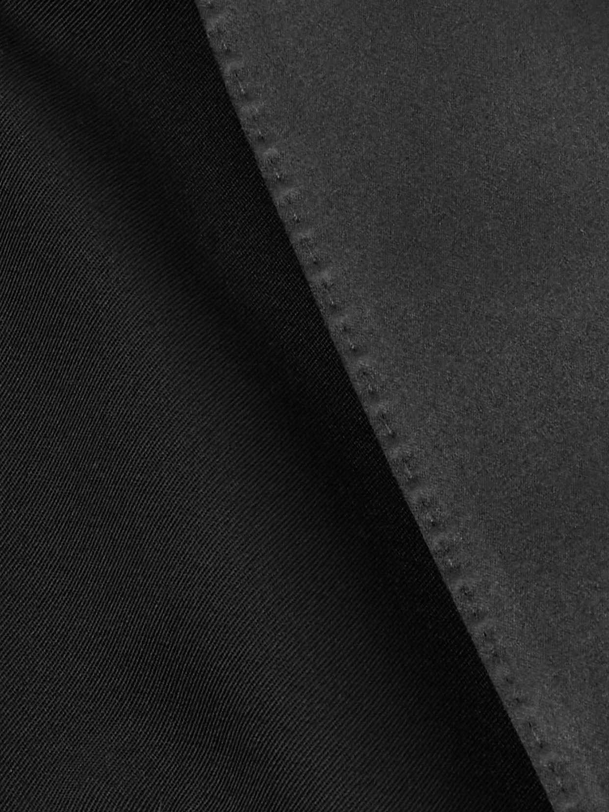 Dolce & Gabbana Cropped Satin-trimmed Wool-blend Gabardine Blazer In Black