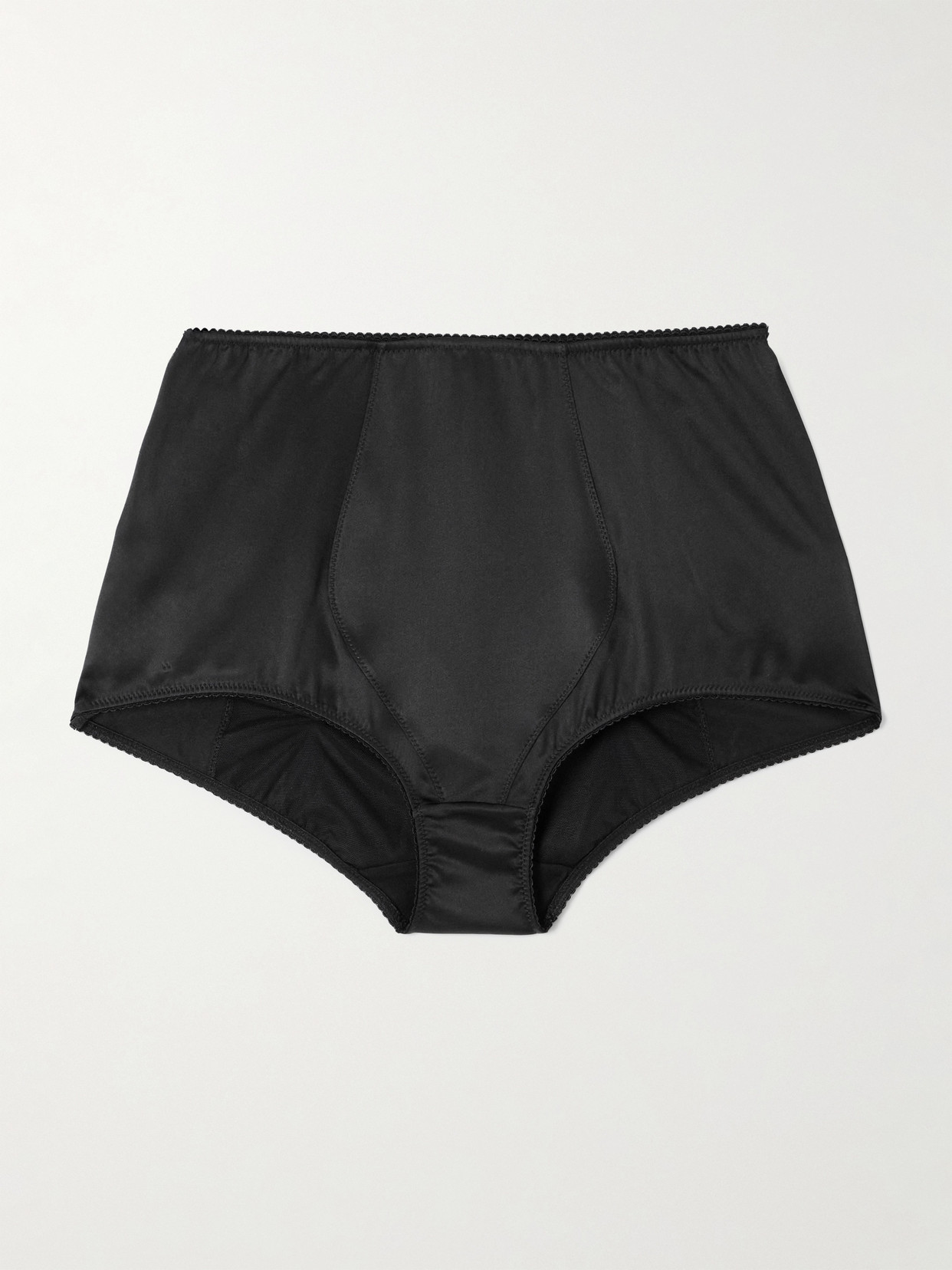 Dolce & Gabbana Stretch-silk Satin Shorts In Black