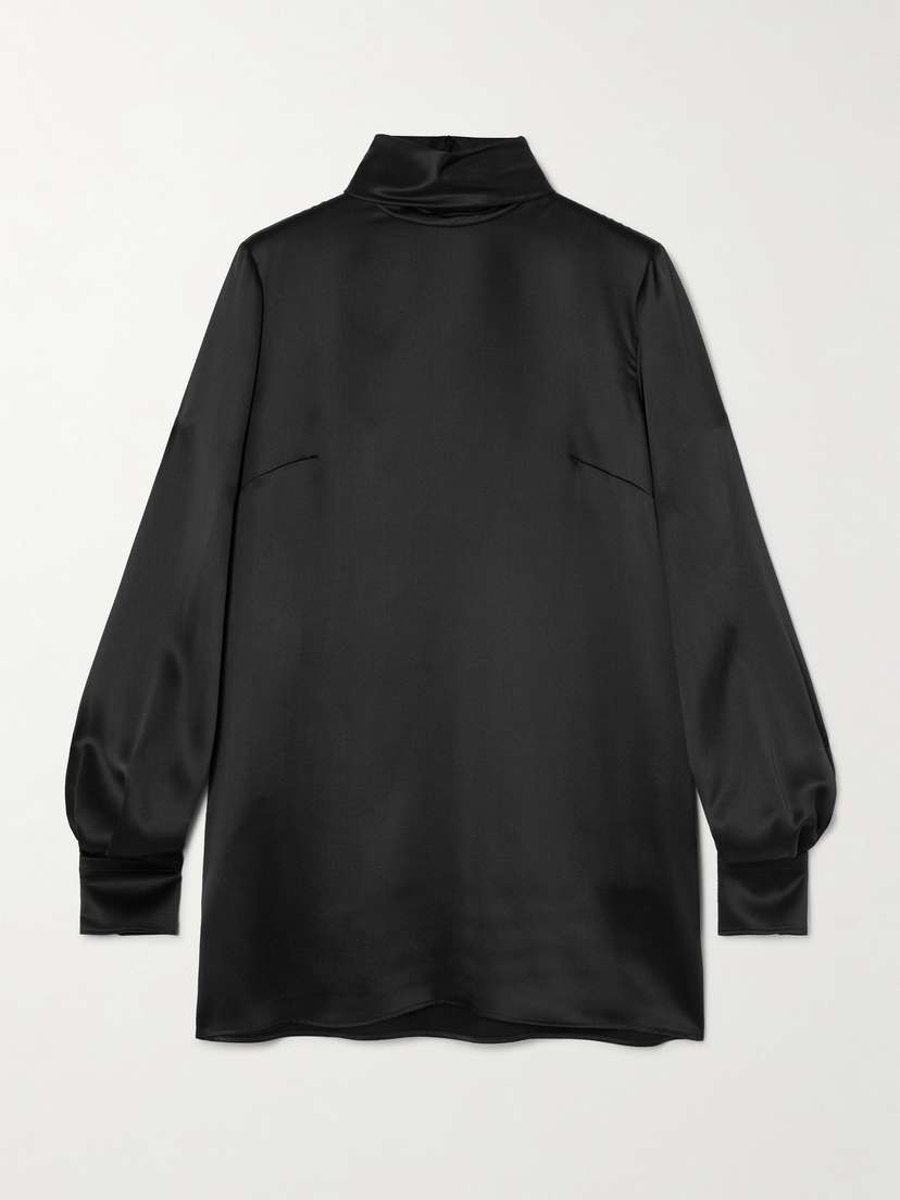 Dolce & Gabbana Silk-satin Turtleneck Top