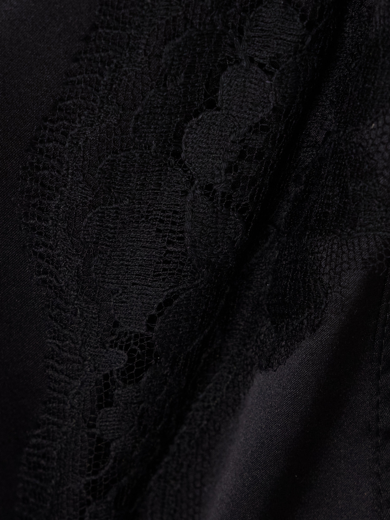 Dolce & Gabbana Lace-trimmed Silk-blend Satin Bodysuit In Black