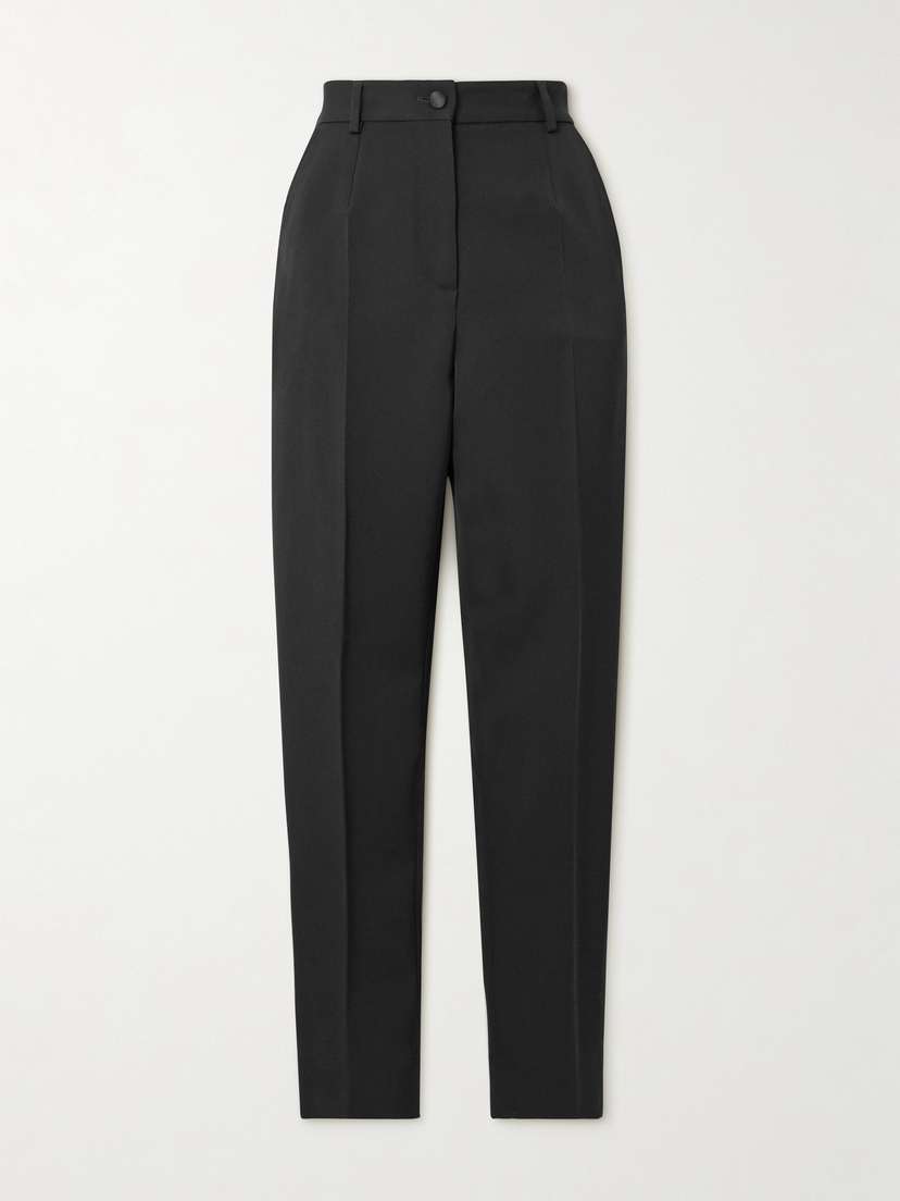 Dolce & Gabbana Pleated Wool-blend Gabardine Straight-leg Pants
