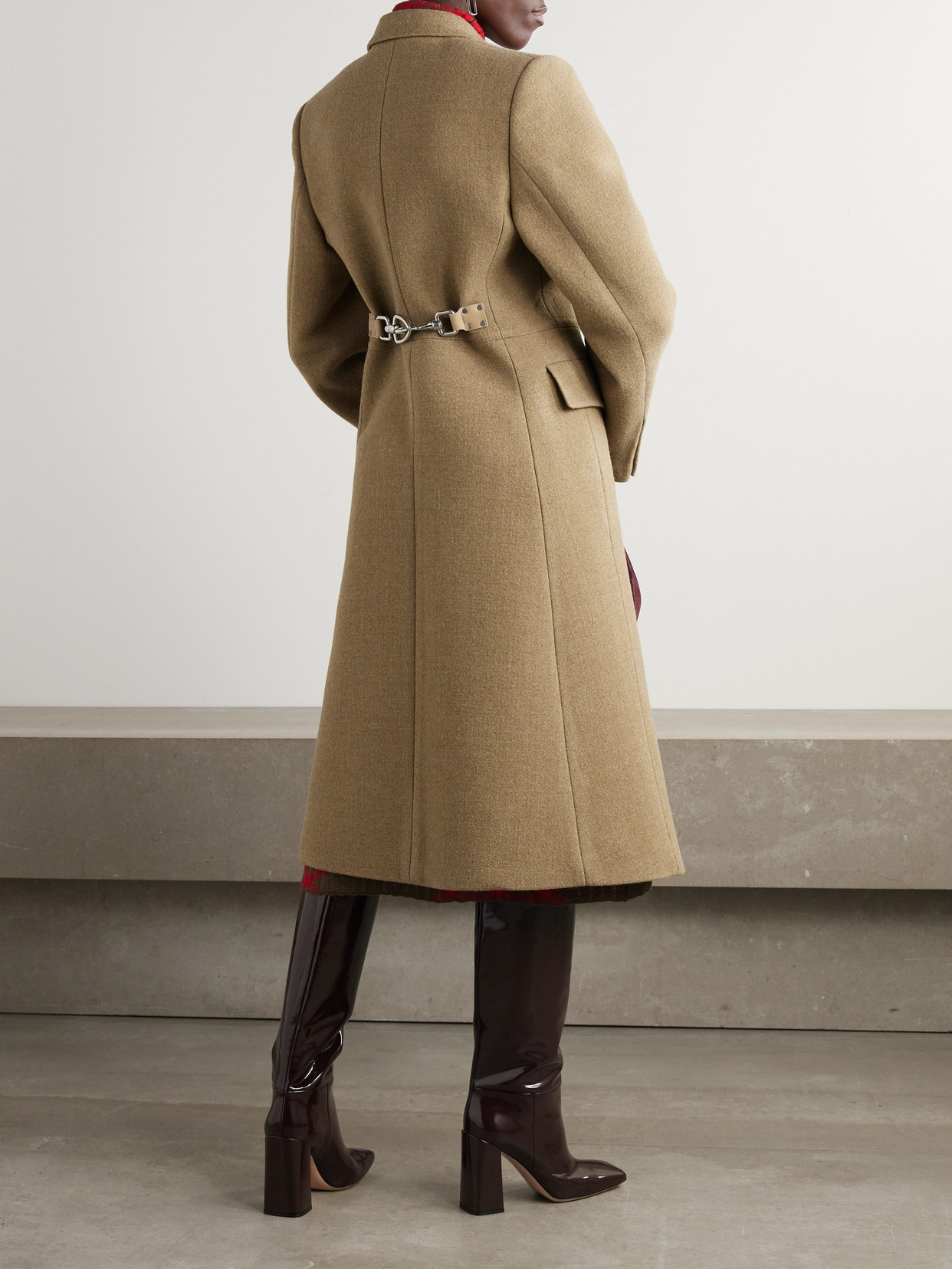 Burberry Wool And Silk-blend Coat In Neutrals