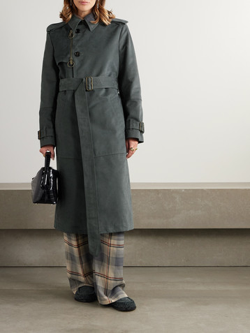 Burberry Belted double-breasted cotton-blend twill trench coat