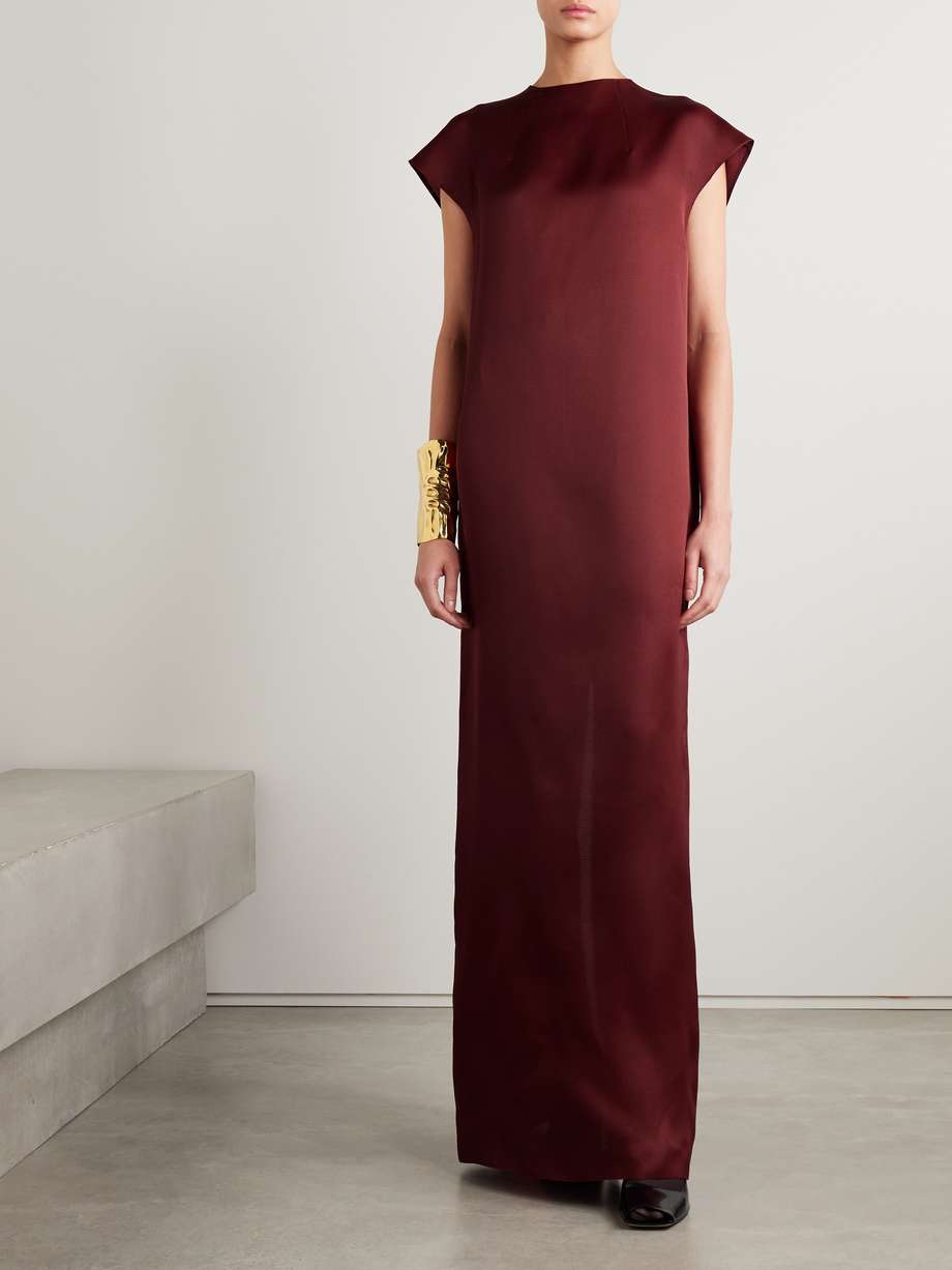 lohan silk-gazar maxi dress