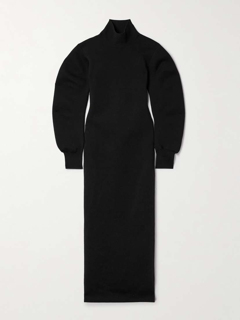 Khaite — Storm wool-blend turtleneck midi dress