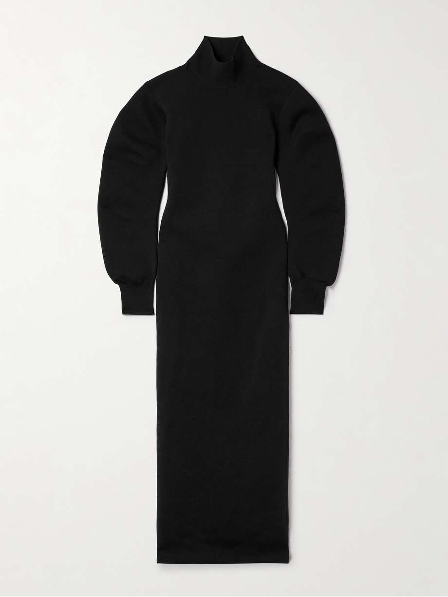 storm wool-blend turtleneck midi dress
