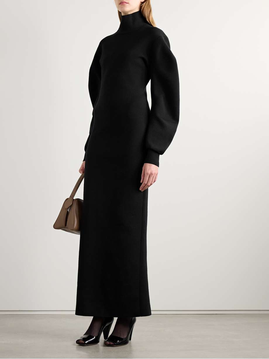 storm wool-blend turtleneck midi dress