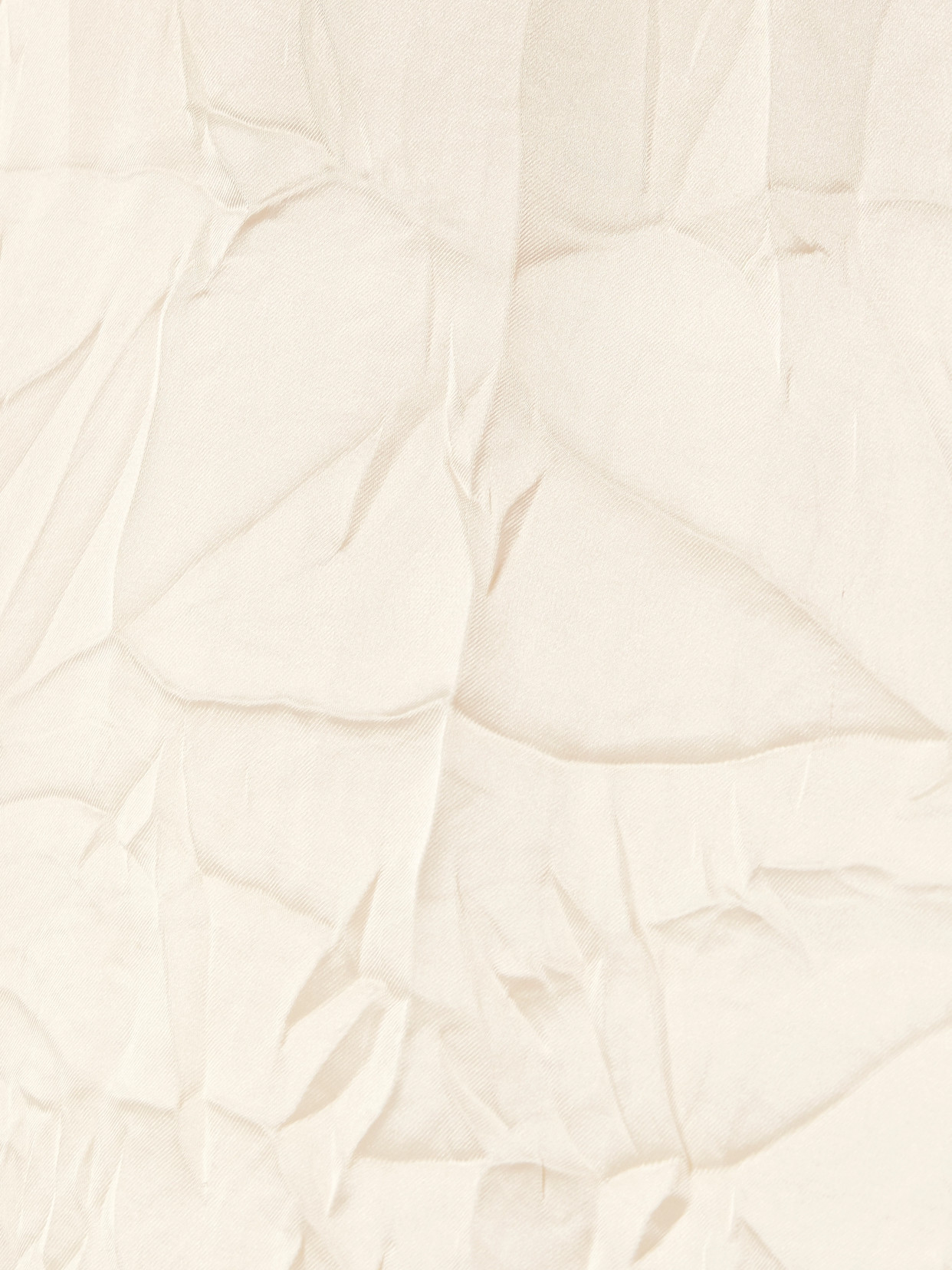 Khaite Bex Open-back Tie-neck Crinkled Satin-twill Top In Cream