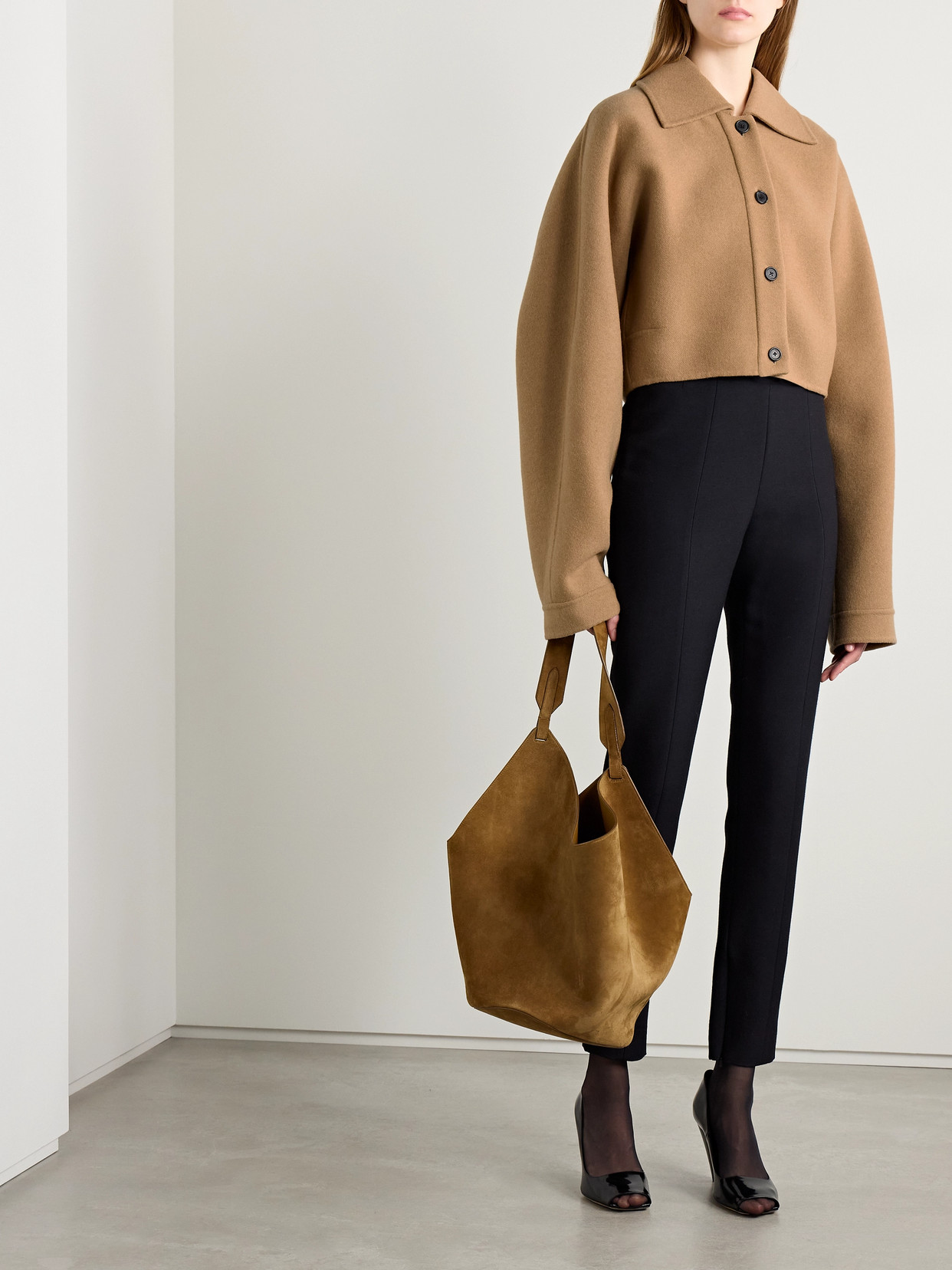 KHAITE SUE CROPPED WOOL JACKET