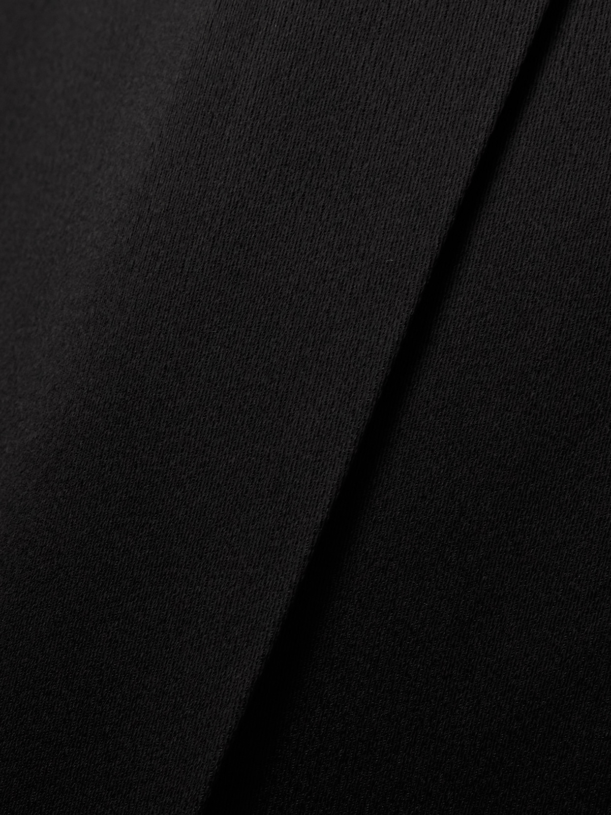 Shop Khaite Marinta Satin-trimmed Pleated Crepe Wide-leg Pants In Black