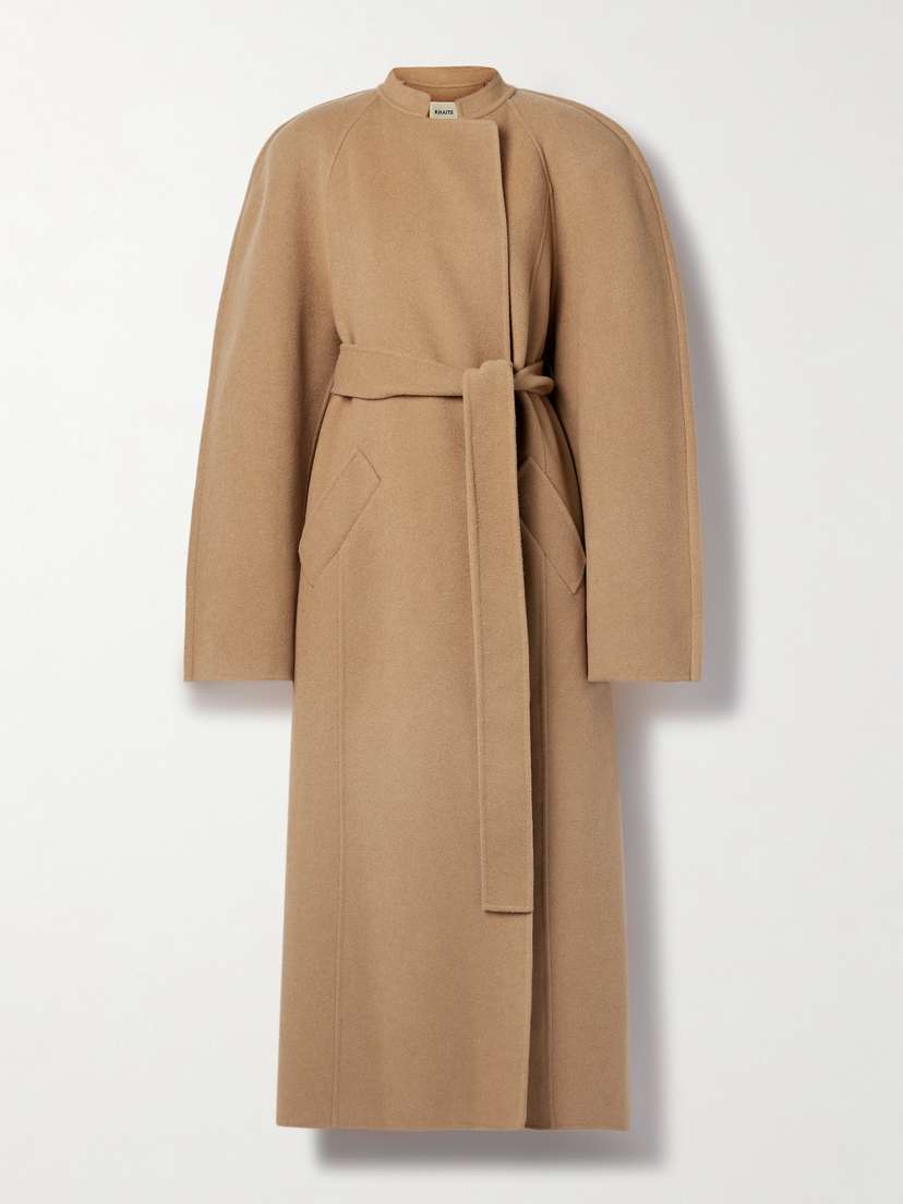 Khaite Rothen Oversized Belted Wool Coat