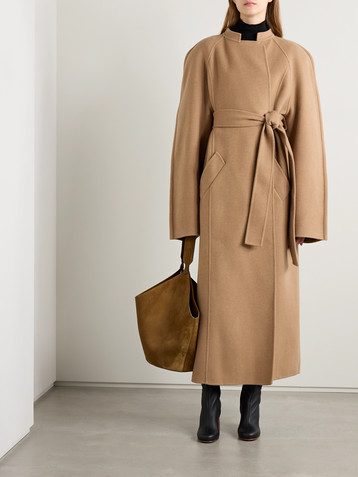 KHAITE Rothen oversized belted wool coat