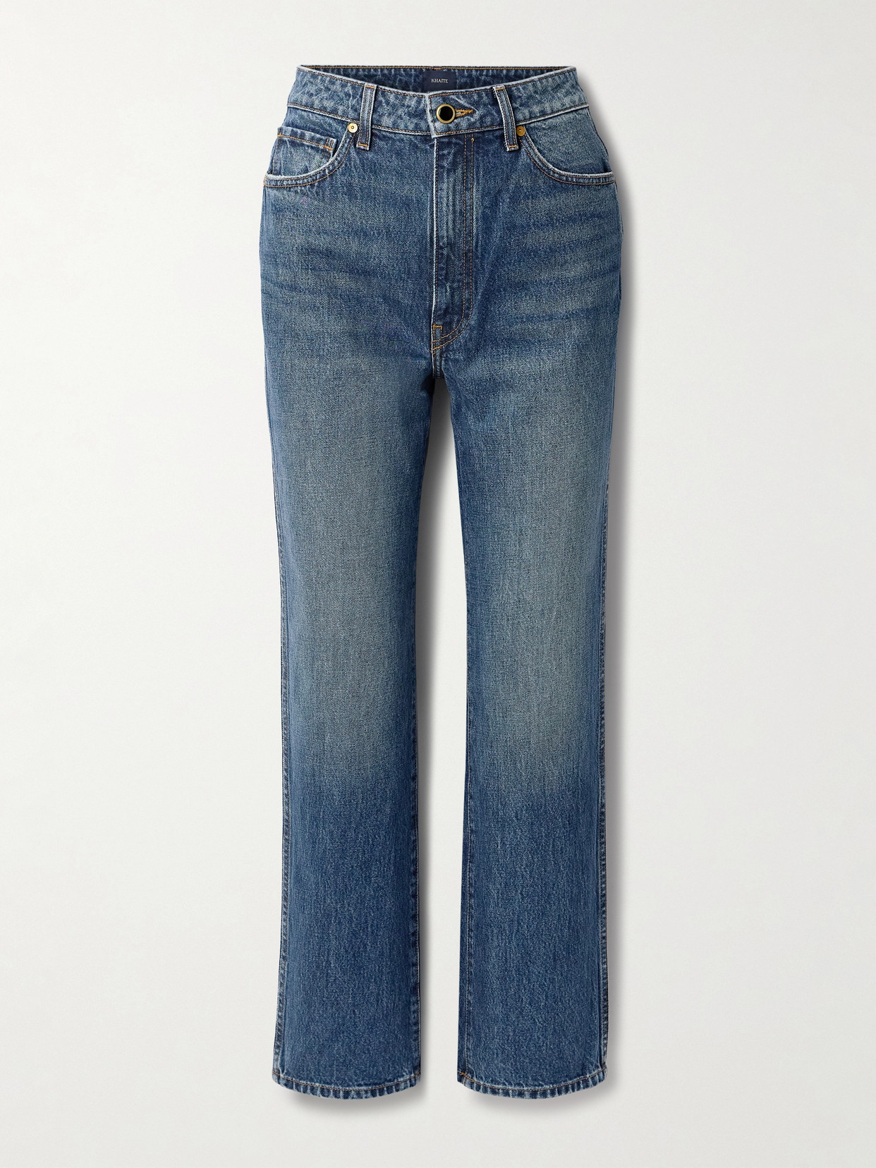 Khaite Abigail High-rise Straight-leg Jeans In Blue