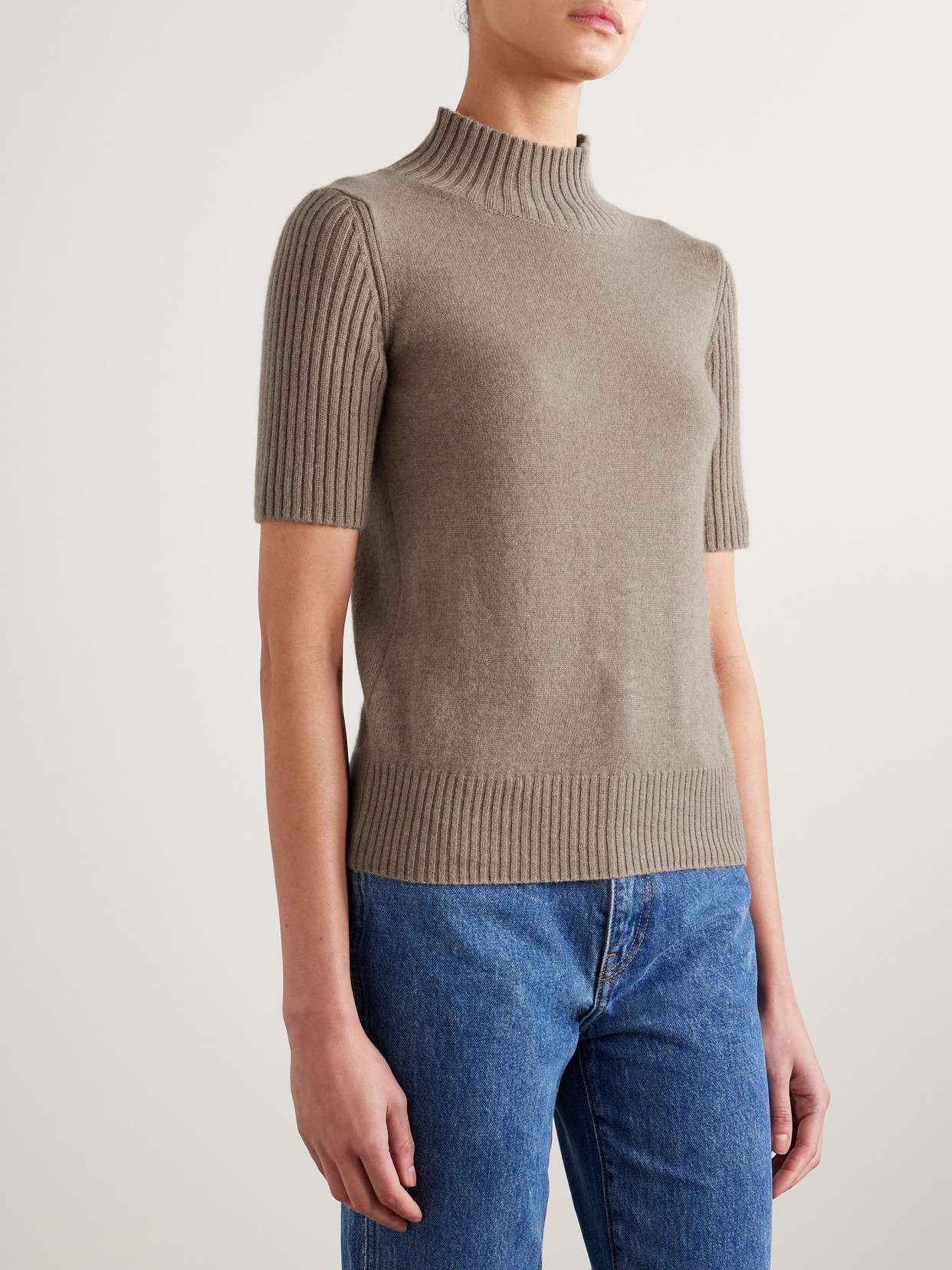 Khaite Talvi Cashmere Turtleneck Sweater In Brown