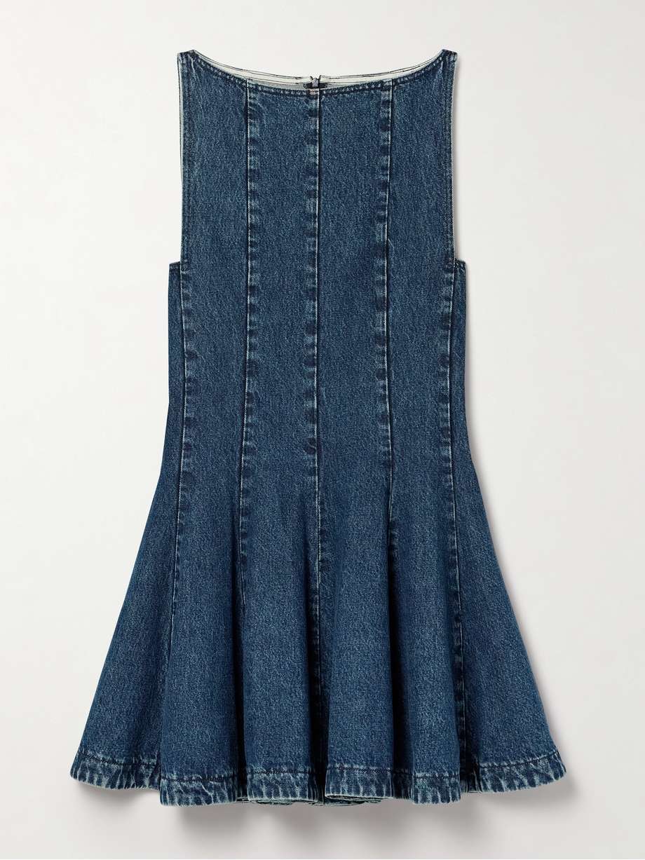 mags paneled denim mini dress