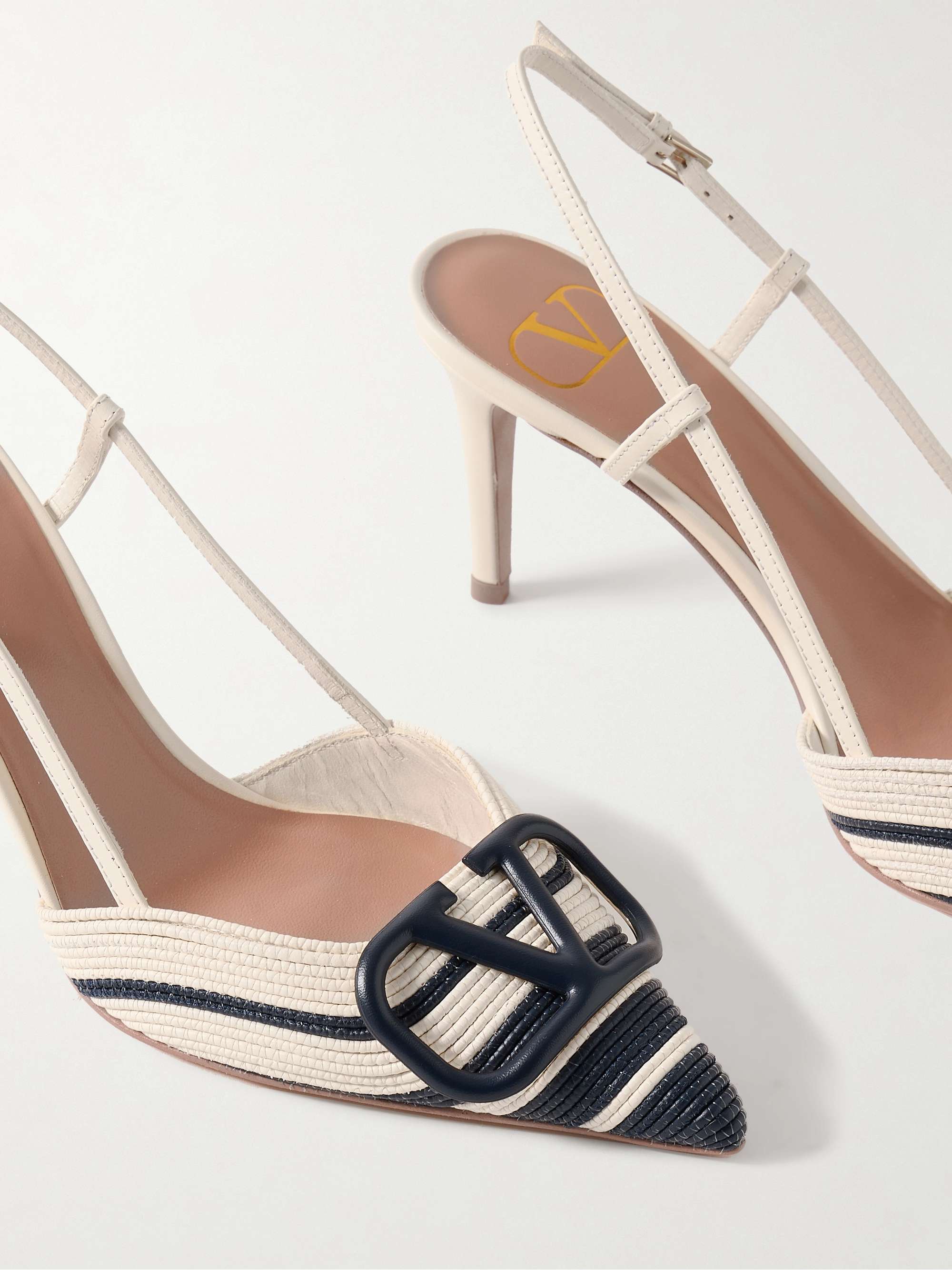 VALENTINO GARAVANI Cornely 80 leather slingback pumps | NET VALENTINO GARAVANI Cornely 80 leather slingback pumps | NET