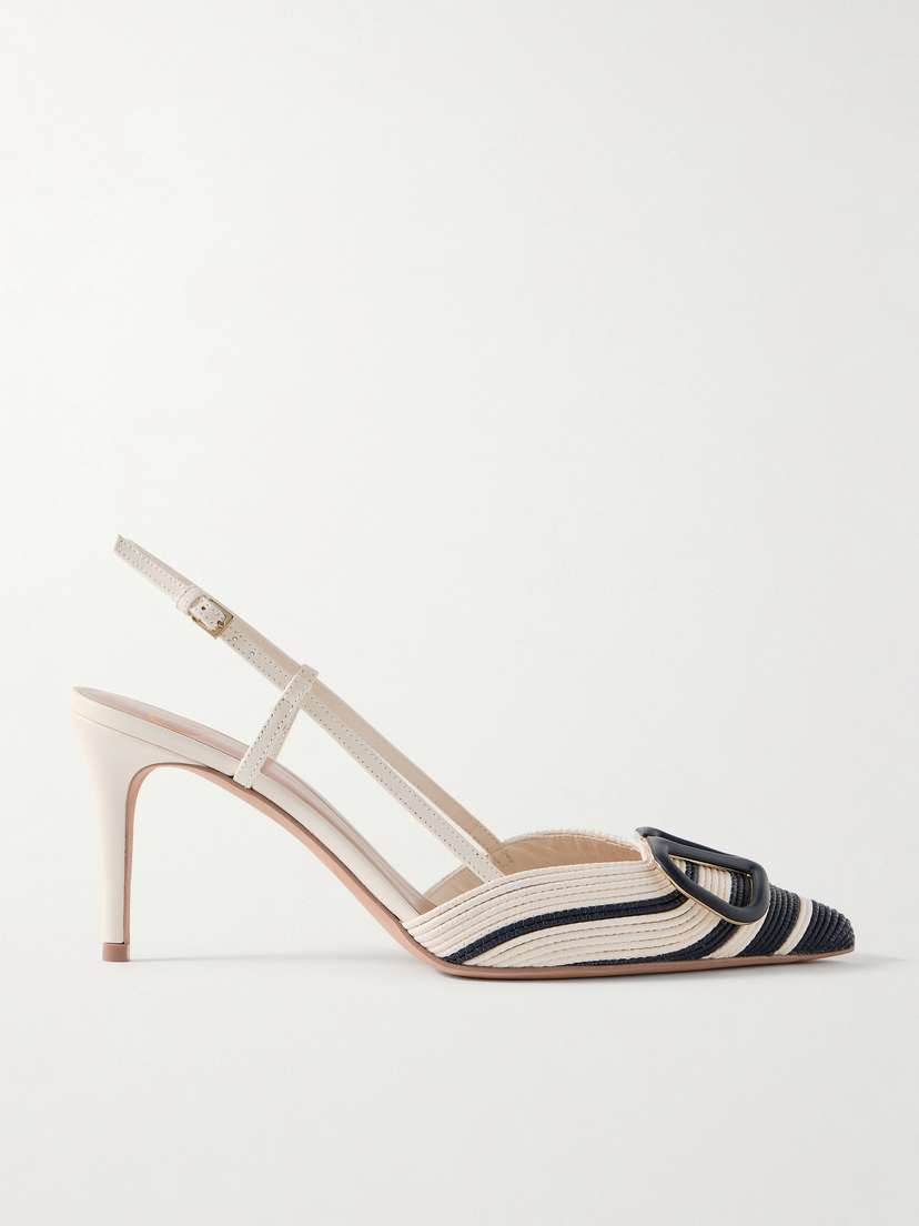 Valentino Garavani Cornely 80 Leather Slingback Pumps