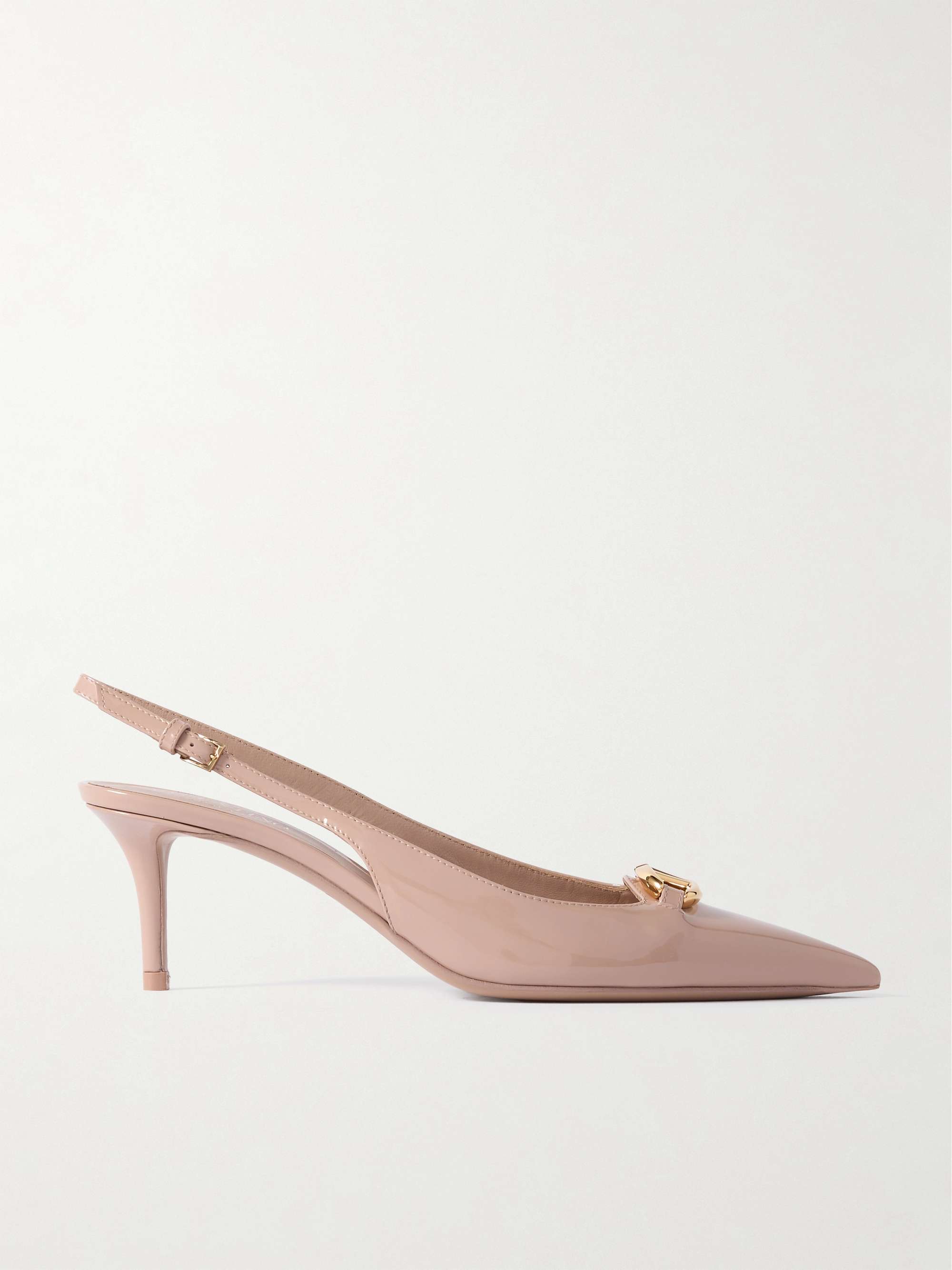 VLOGO Bold 60 embellished patent leather slingback pumps