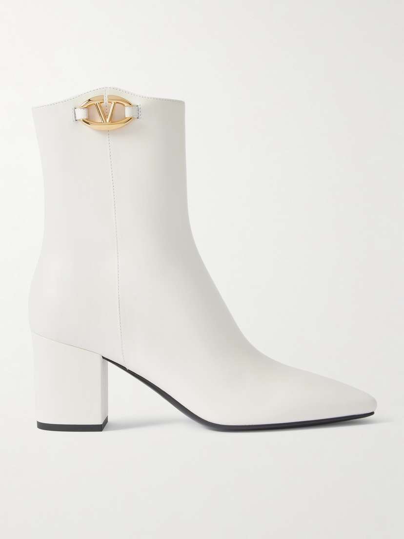 Valentino Garavani Vlogo Bold 70 Leather Ankle Boots
