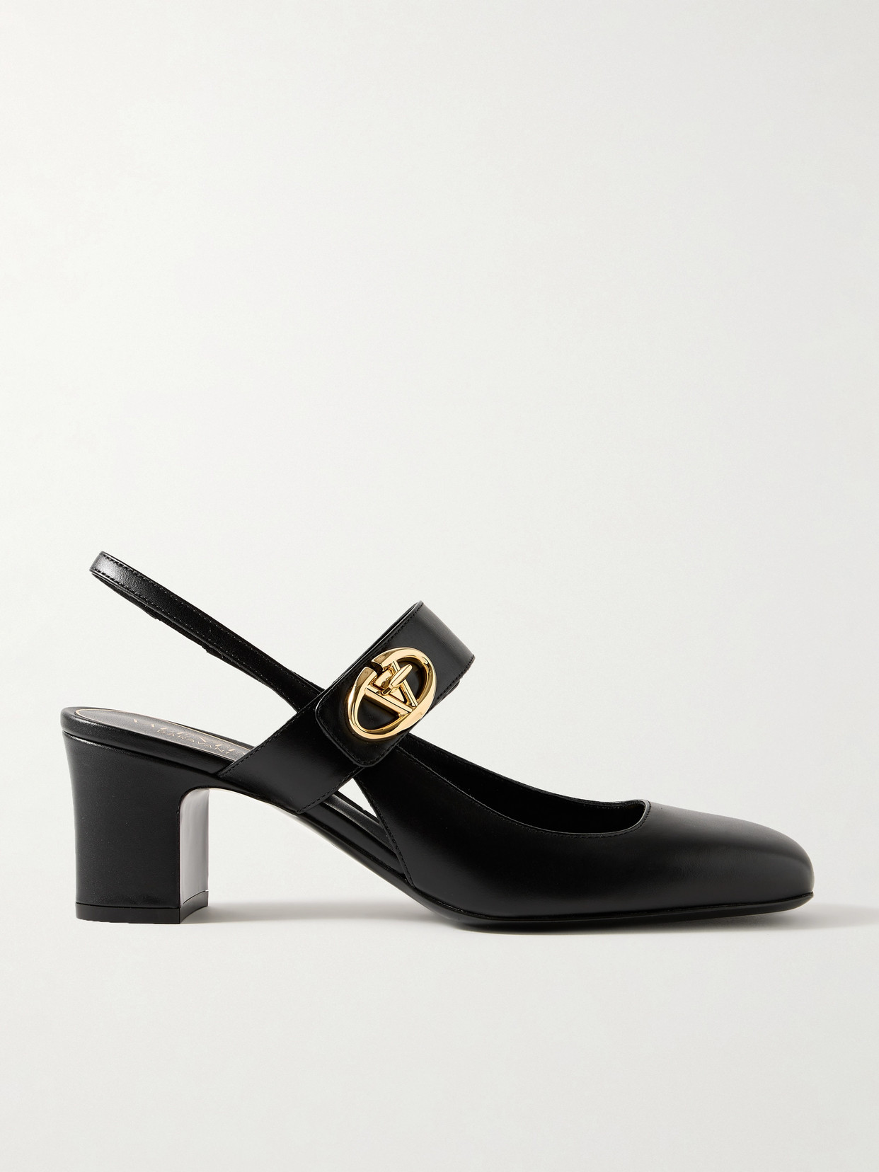 Valentino Garavani - Vlogo 60 Embellished Leather Slingback Pumps - Black