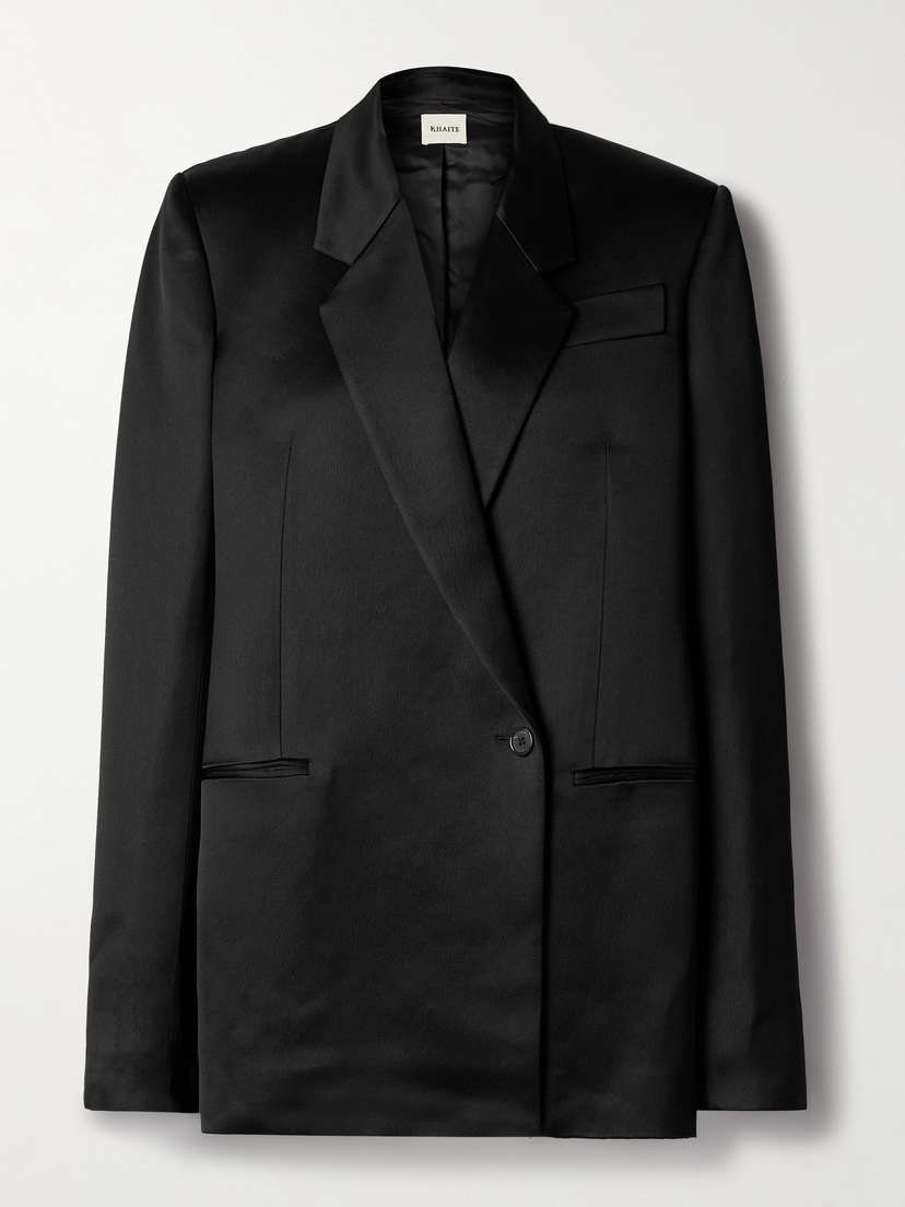Khaite — Willow double-breasted mikado blazer