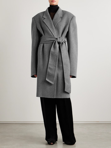 KHAITE Annly belted wool-felt coat