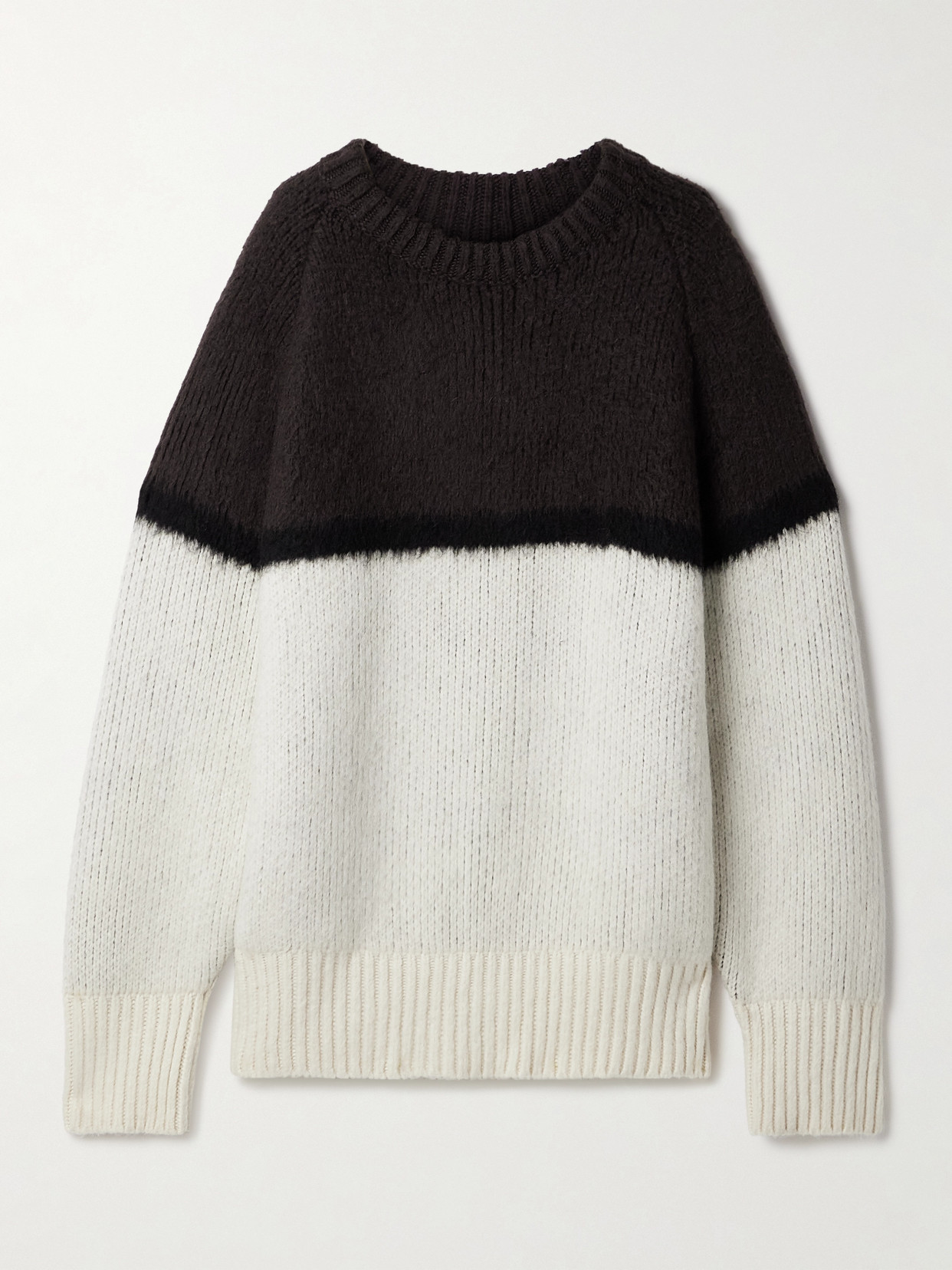 KHAITE - Martina Oversized Ribbed Cashmere And Mohair-blend Sweater - Brown